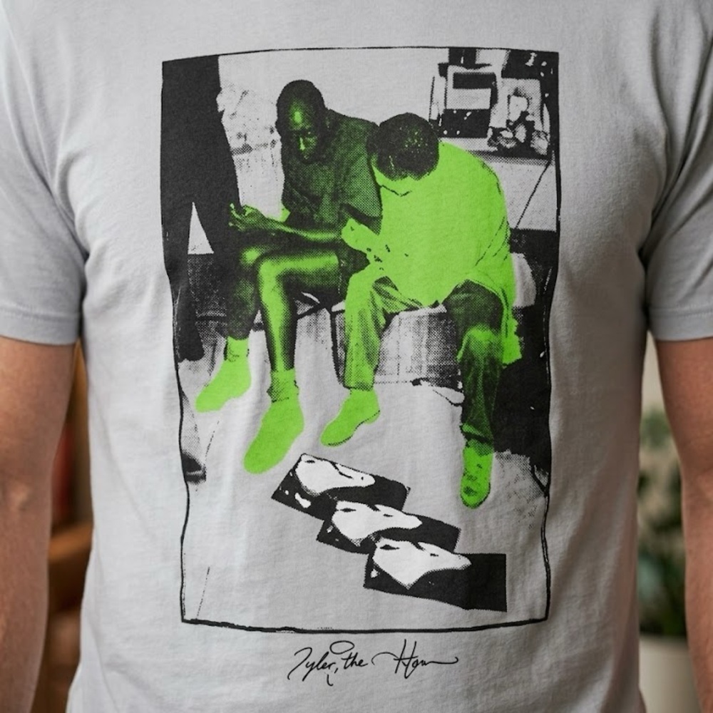 Jordan  graphic Tee with Neon Green Photo Print